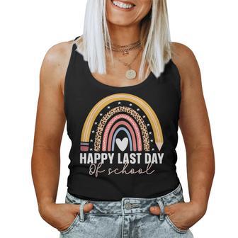 Happy Last Day Of School Rainbow Last Day Teacher Women Tank Top - Thegiftio UK