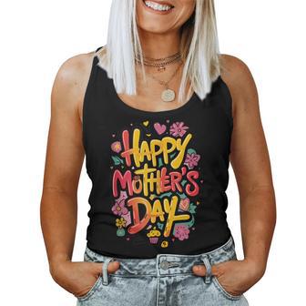 Happy Mother's Day Floral For Mom And Grandma Women Tank Top - Thegiftio UK