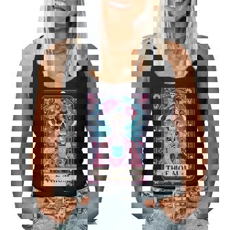 Happy Mother's Day The Mom Tarot Card Skeleton Mama Coffee Women Tank Top - Monsterry