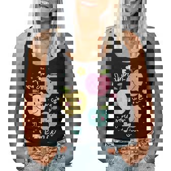 Happy To See Your Face Groovy Apple Smile Face Teacher Women Tank Top - Thegiftio