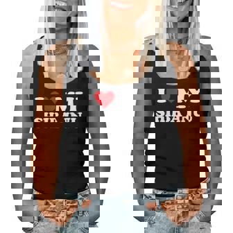 I Heart Dog Dad Mom Amohiba Inu Canotta da donna - Novitaregali