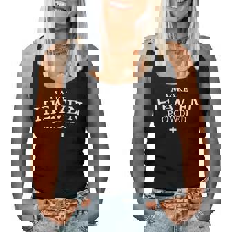 Make Heaven Crowded Cross Minimalist Christian Religious Women Tank Top - Thegiftio