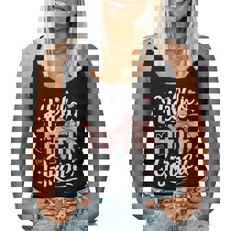 Hello Fifth Grade First Day Of School Coquette Bow Teacher Women Tank Top - Thegiftio