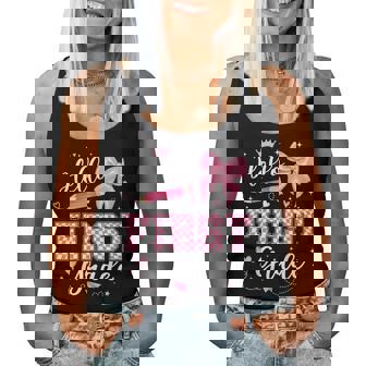 Hello First Grade Coquette First Day Of School Teacher Girls Women Tank Top - Thegiftio