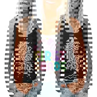 Hello First Grade Girls Coquette 1St Grade Back To School Women Tank Top | Mazezy