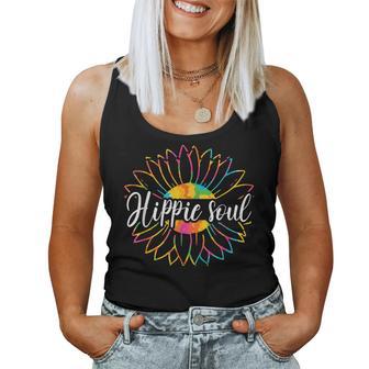 Hippieunfloweroul Coloré Hippie Paix Hippie 60S 70'S Débardeur pour femme - Cadeauxyz