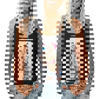 Hot Girl On 男性用 セクシー アイス ポップ ピンナップ 3 グランジ レディースタンクトップ - Kawaiitshirt