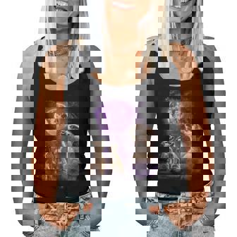 Howling At The Moon シャツ 面白いミーアキャットシャツ ミーアキャット レディースタンクトップ - Kawaiitshirt