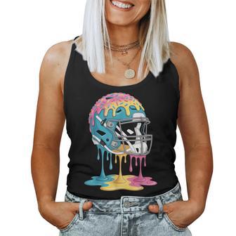 Ice Cream Drip Game American Football Helmet Drip Women Tank Top - Thegiftio UK