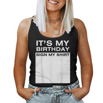 It's My Birthday Sign My Boys Girls Women Tank Top - Thegiftio UK