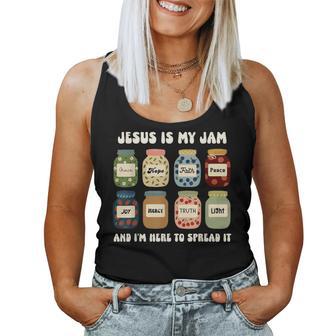 Jesus Is My Jam And Im Here To Spread Christian Bible Verse Women Tank Top - Thegiftio UK