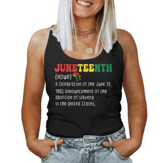 Junenth Definition Celebrating Black Freedom Women Tank Top - Monsterry