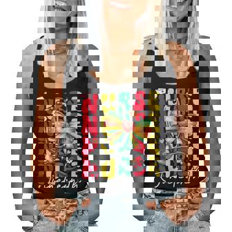 Junenth Scrubs Groovy African Bow Junenth Nurse Women Women Tank Top - Thegiftio