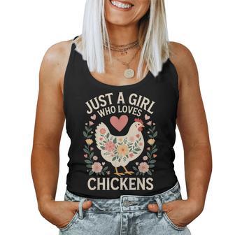 Just A Girl Who Loves Chickens Women Tank Top - Thegiftio UK