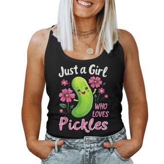 Just A Girl Who Loves Pickles Toddler Pickle Costume Women Tank Top - Thegiftio UK