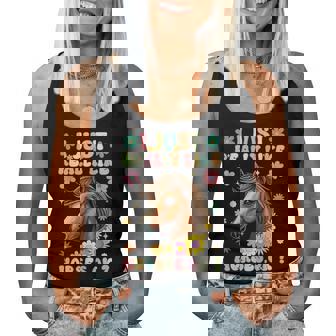 Just Really Like Horses グルーヴィーな乗馬 乗馬 レディースタンクトップ - Kawaiitshirt