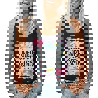 Kindergarten Bow Pencil Teacher Student Back To School Women Tank Top - Thegiftio