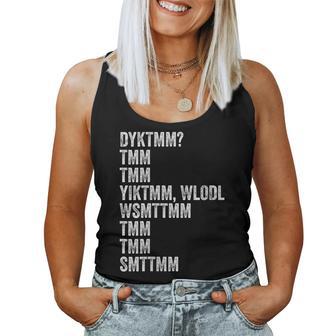 Do You Know The Muffin Man Dyktmm Nostalgic Quote Women Tank Top - Thegiftio UK
