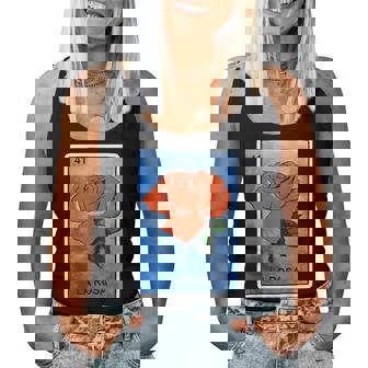 La Rosa Card Mexican Lottery Card For Girl Women Women Tank Top - Seseable