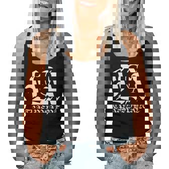 La Transplant ホワイト オールド イングリッシュグラフィック レディースタンクトップ - Kawaiitshirt