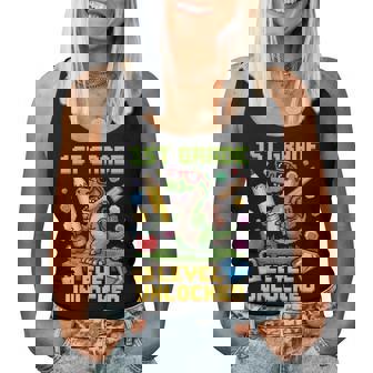 Level Unlocked 1St Grade Dinosaur Back To School Gamer Boys Women Tank Top | Mazezy