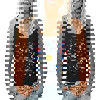 Liberal Fourth Of July Doodle 4Th Of July For Women Women Tank Top - Thegiftio