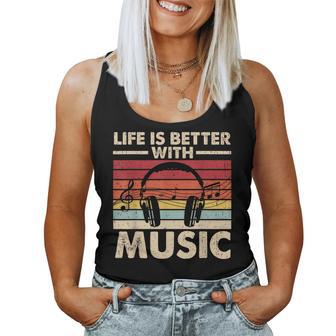 Life Is Better With Music Lover N Girls Boys Musician Women Tank Top - Thegiftio