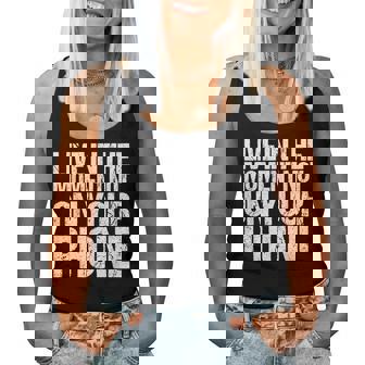 Live In The Moment Not On Your Phone Health Wellness レディースタンクトップ - Kawaiitshirt