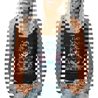 Lobo Dj Electrónica Música Beats Cuello Camiseta sin mangas para mujer - Regaloses