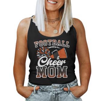 Loud Proud Football & Cheer Mom Cheerleader Mom Mama Orange Women Tank Top - Thegiftio