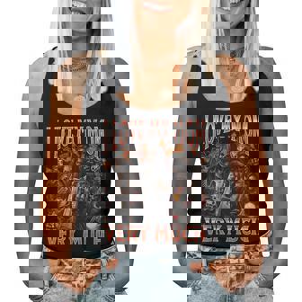 I Love My Mom Very Much Hard Skeleton Meme Bootleg Women Tank Top - Monsterry