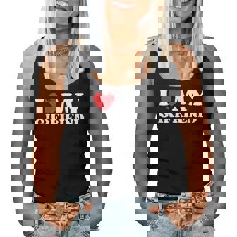 I Love My Girlfriend I Heart My Gf バレンタインデー レディースタンクトップ - Kawaiitshirt