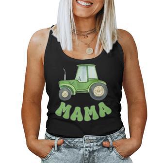 Mama Of The Birthday Boy Tractors Farm Trucks Family Party Women Tank Top - Thegiftio UK