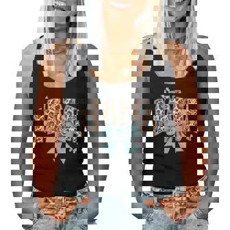 Mama Coquette Bow Cheetah Leopard Print Mom Women Tank Top | Mazezy