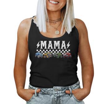 Mama Retro Monster Truck Family Crew Birthday Matching Women Tank Top - Thegiftio UK