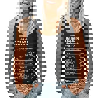Maman Nutrition Facts French Mom Women Tank Top - Thegiftio