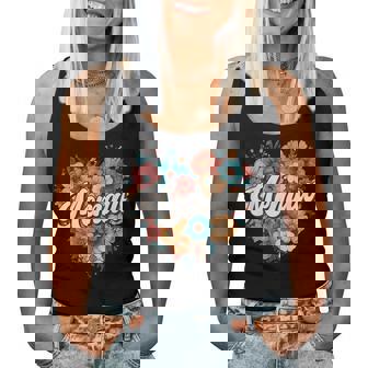 Memaw Floral Heart Flower Mother's Day Vintage Retro Women Tank Top | Mazezy