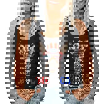 Merica Mule Donkey Patriotic 4Th Of July 面白い キッズ メンズ レディース レディースタンクトップ - Kawaiitshirt