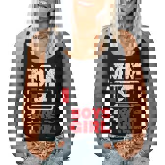 Mom Of 2 Boys And 1 Girl Battery Low Mother's Day Women Tank Top - Monsterry