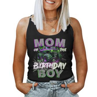 Mom Of The Birthday Monster Truck Family Matching Party Women Tank Top - Thegiftio UK