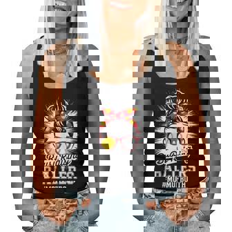 Busy Raising Ballers Softball Baseball Mom Women Tank Top - Thegiftio