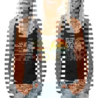 My Favorite People Call Me Momo ヴィンテージ レトロ 面白い モモモ レディースタンクトップ - Kawaiitshirt