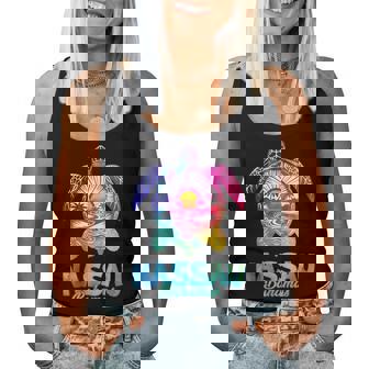 Nassau Tie Dye Sea Turtle Bahamas Beach Vacation Women Tank Top - Thegiftio