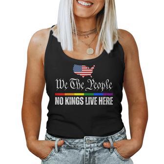 No Kings Live Here We The People Political Women Women Tank Top - Thegiftio UK