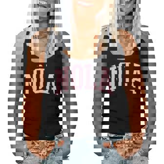 Nola Cute Pink Preppy New Orleans Girls Women Tank Top | Mazezy