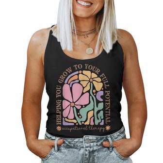 Occupational Therapy Floral Ot Grow To Your Full Potential Women Tank Top - Thegiftio UK
