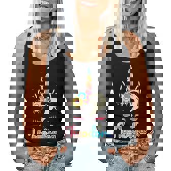Theodora Licorne Arc-En-Ciel Avec Nom Personnalisé Pour Filles Débardeur pour femme - Cadeauxyz