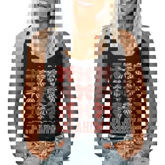 Oklahoma Ok Toddler Girls Coquette Bow State Pride Women Tank Top | Mazezy