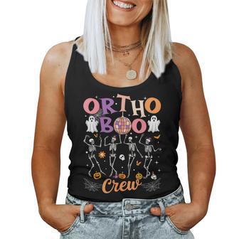 Ortho Orthopedic Halloween Boo Crew Skeleton Dancing Nurse Women Tank Top - Thegiftio