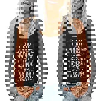 I Pair Wine With Food And Drama ソムリエ レディースタンクトップ - Kawaiitshirt